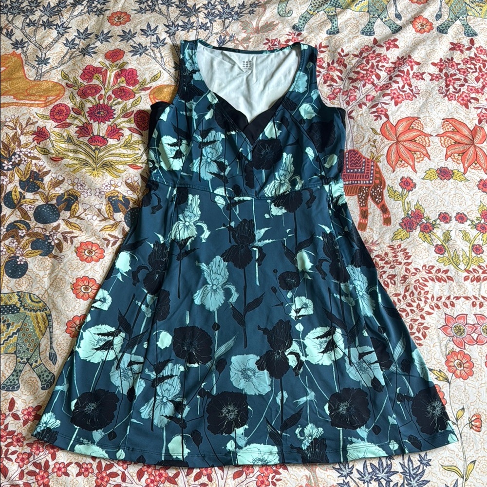 Title Nine blue floral sleeveless Freelance Dress - Anemone size S